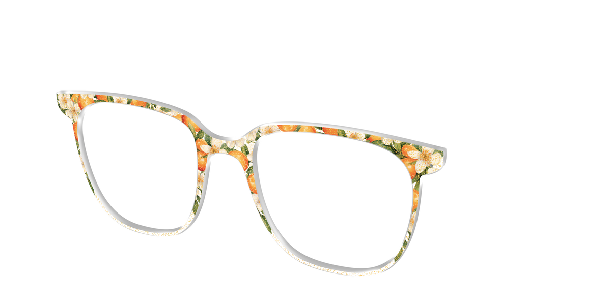 The Orange Blossom Glitter Crystal - Angle Top Image - Pair Eyewear
