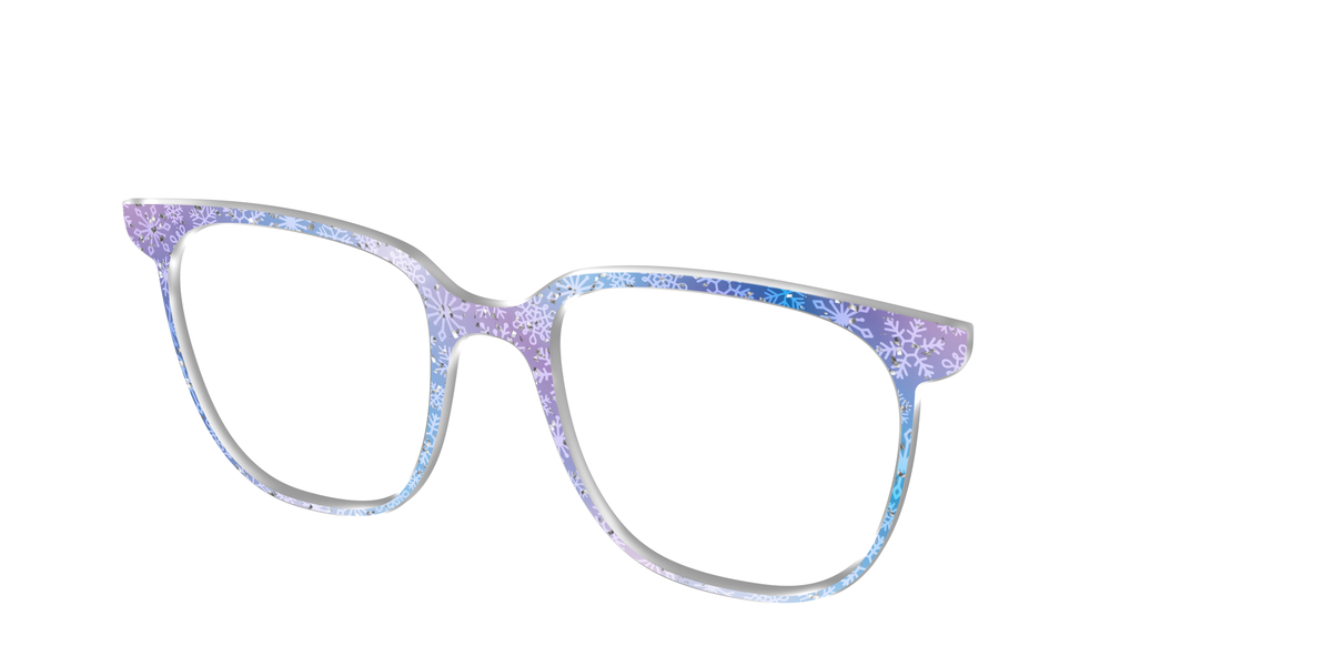 The Pastel Snowflake with Iridescent Glitter - Angle Top Image - Pair Eyewear