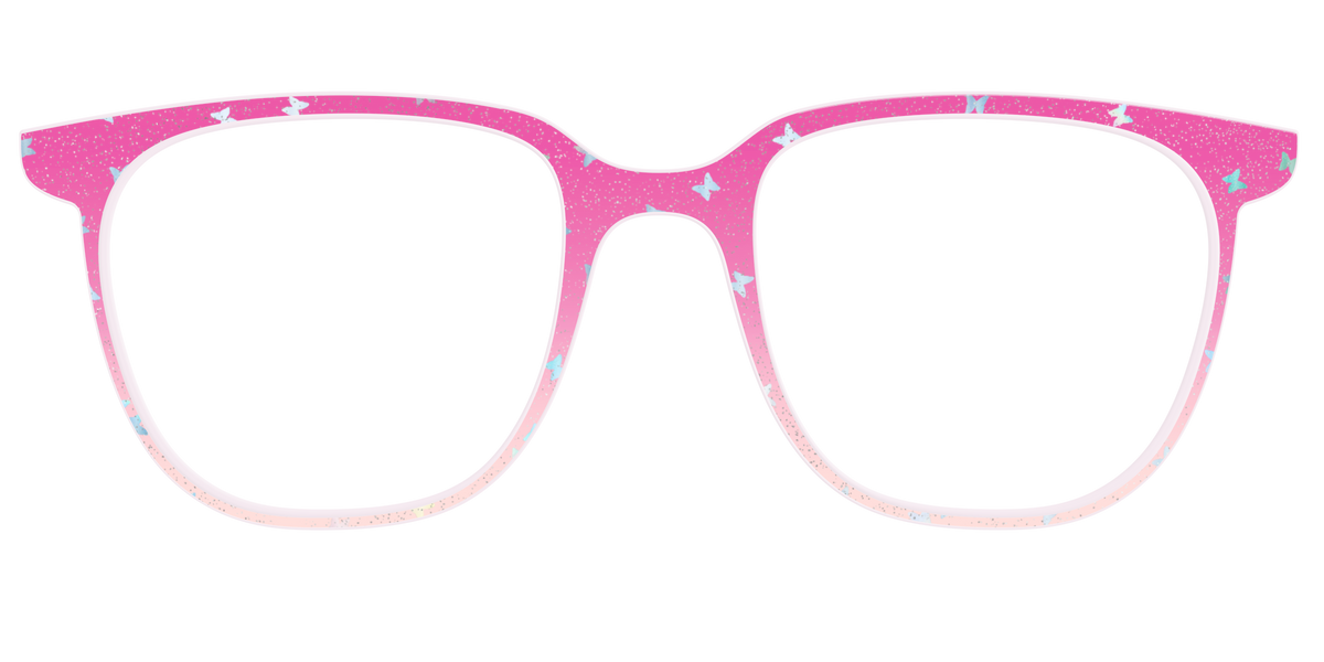 The Pink Butterfly Sparkle Crystal - Front Top Image - Pair Eyewear