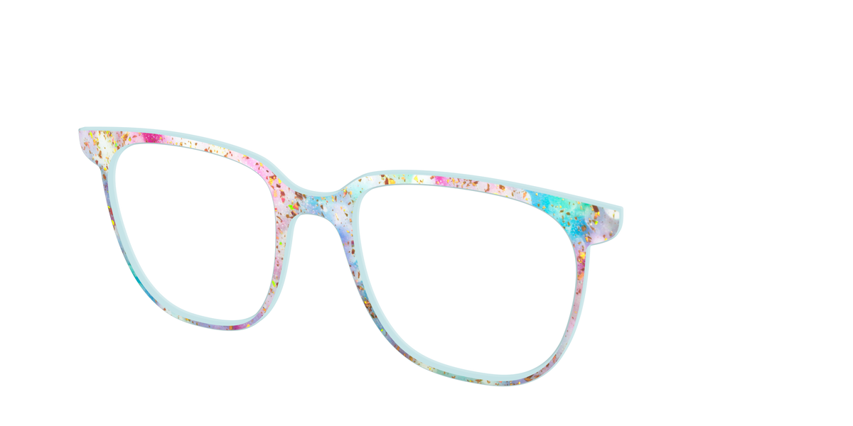 The Pixie Bokeh with Gold Flakes - Angle Top Image - Pair Eyewear