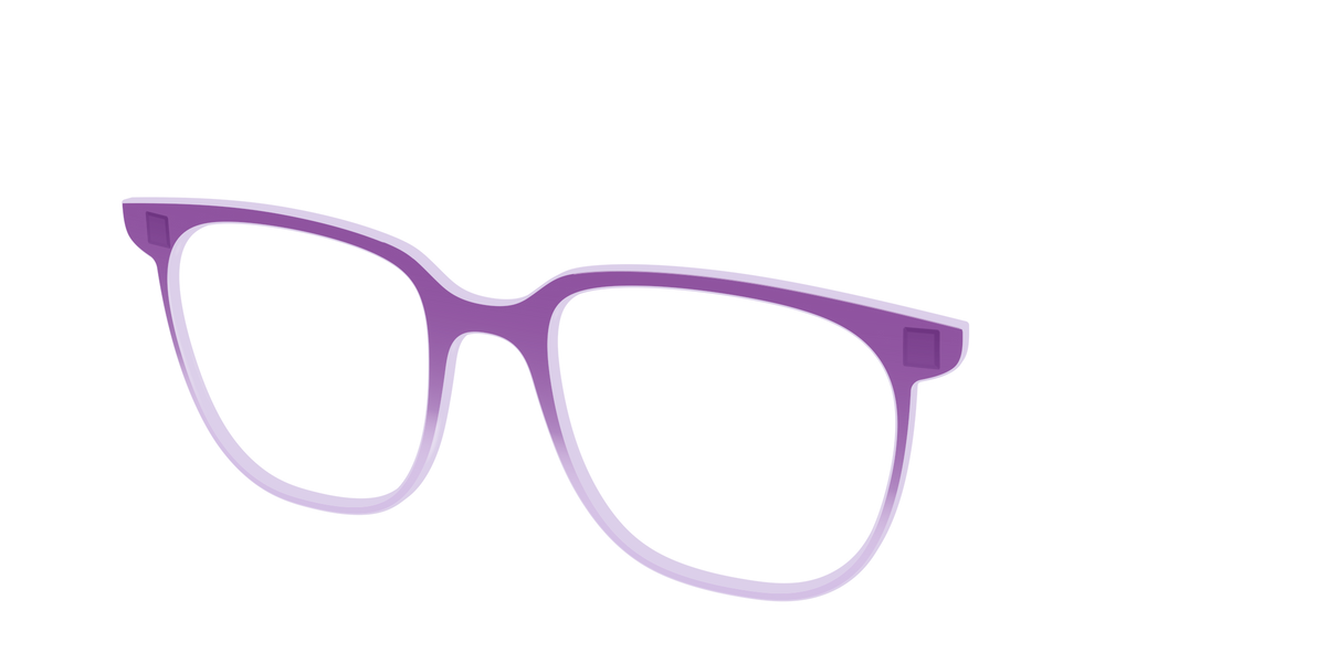 The Plum to Lilac Gradient Crystal - Angle Top Image - Pair Eyewear