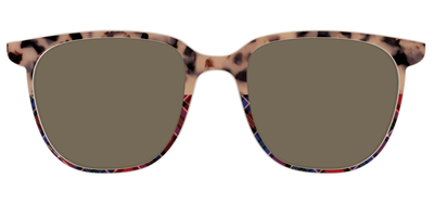 The Polarized Cookie Dough Tortoise & Plaid Split Sun Top - Front Top Thumbnail - Pair Eyewear