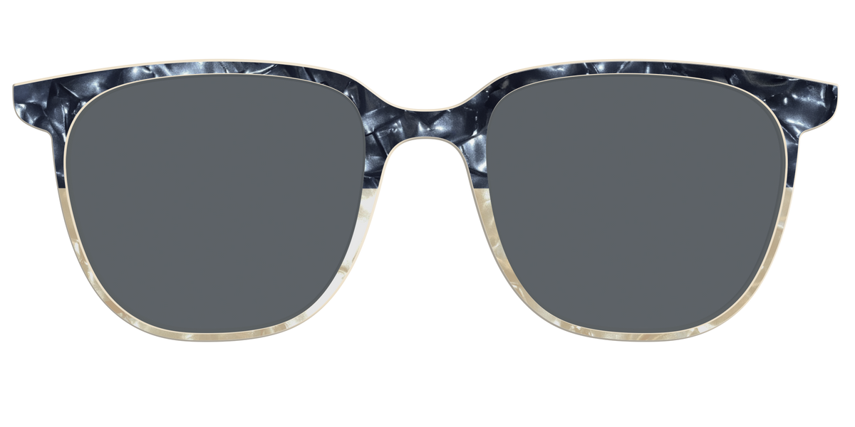 The Polarized Navy to Taupe Pearl Split Sun Top - Front Top Image - Pair Eyewear