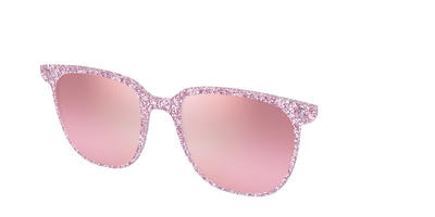 The Polarized Rose Gold Sparkle Sun Top - Angle Top Thumbnail - Pair Eyewear