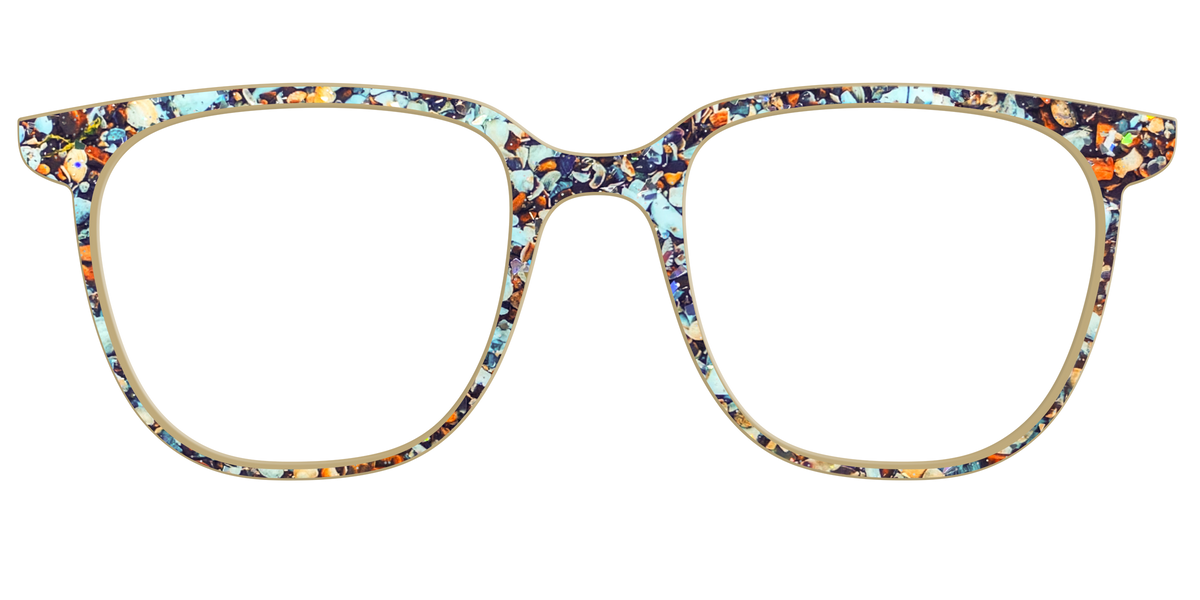 The Seashell Tortoise with Holographic Glitter - Front Top Image - Pair Eyewear