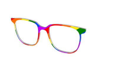The Traditional Pride Flag - Angle Top Thumbnail - Pair Eyewear