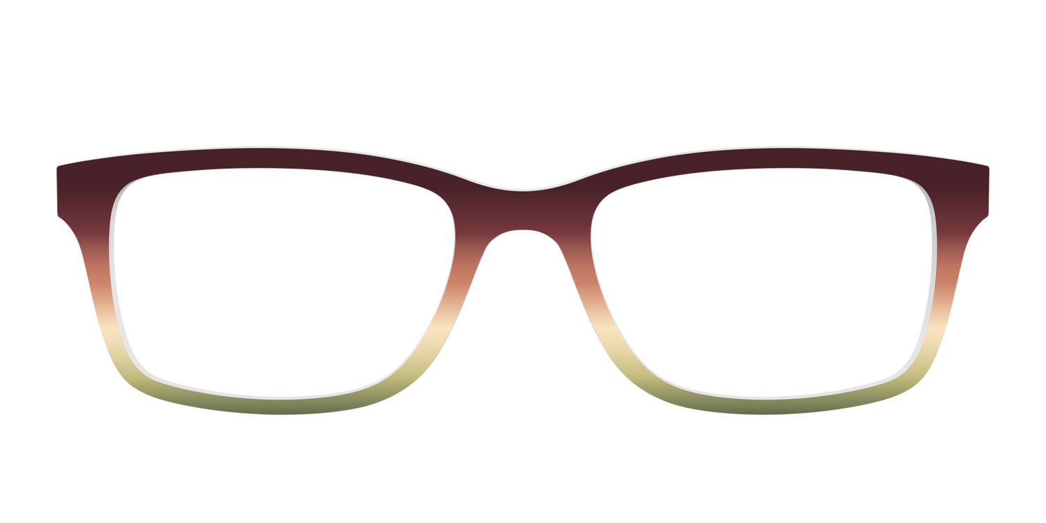 The Acorn to Moss Gradient - Front Top Image - Pair Eyewear