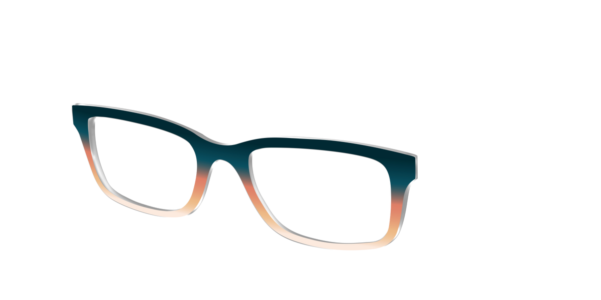 The Aegean to Apricot Gradient - Angle Top Image - Pair Eyewear