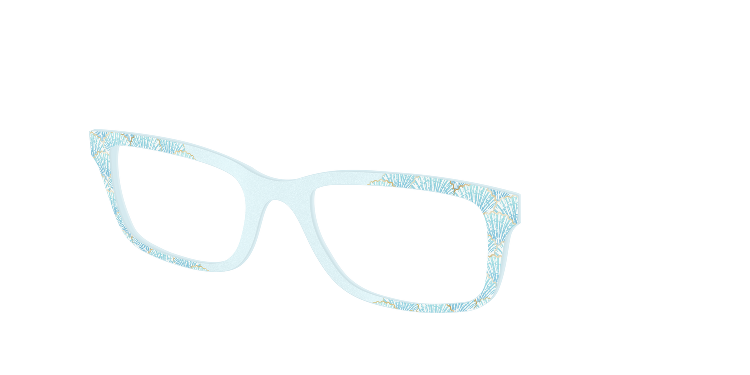 The Aquamarine Shells Shimmer with Gold Foil - Angle Top Image - Pair Eyewear