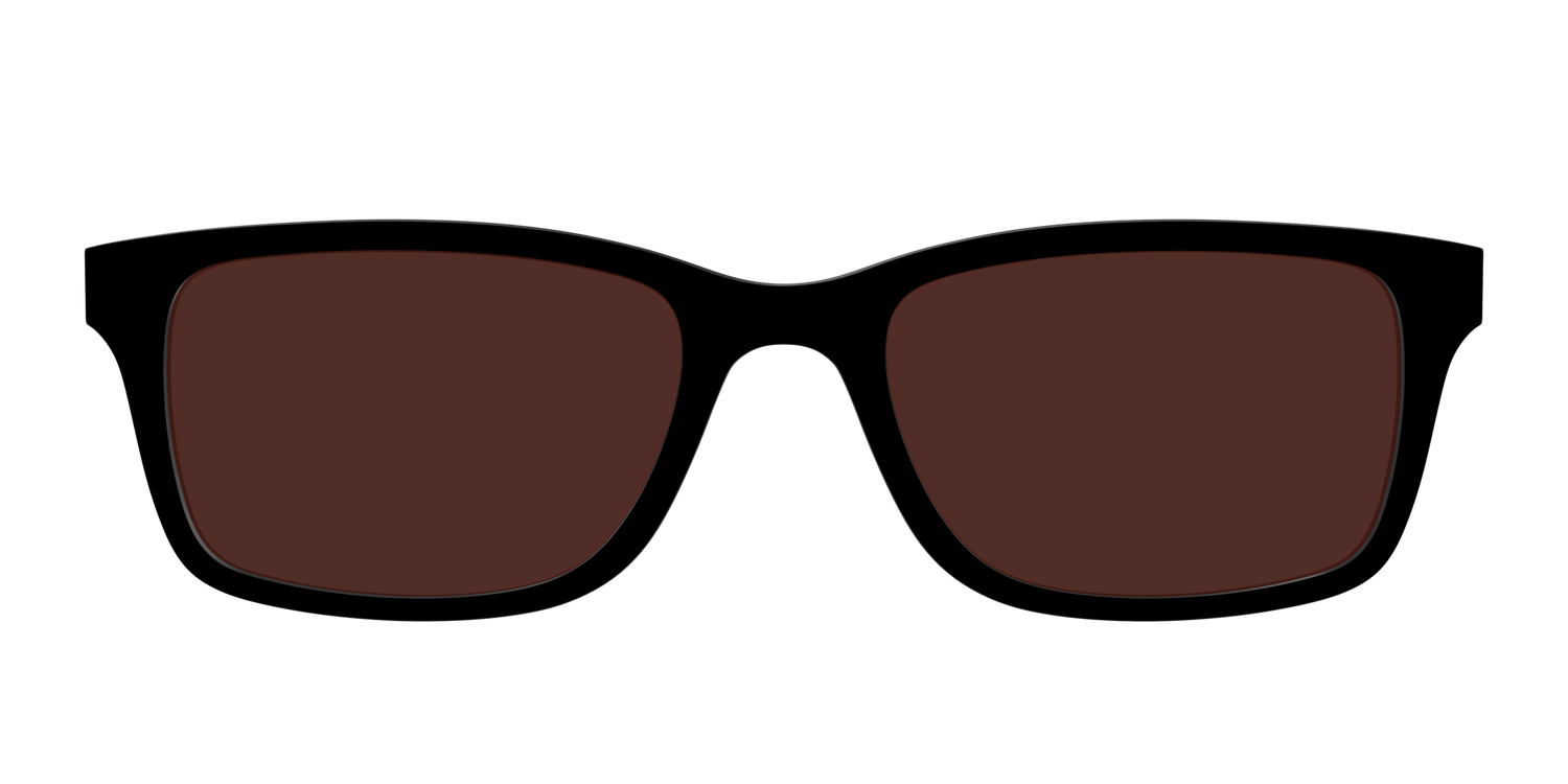 The Black with Brown Golf Lens - Front Top Image - Pair Eyewear