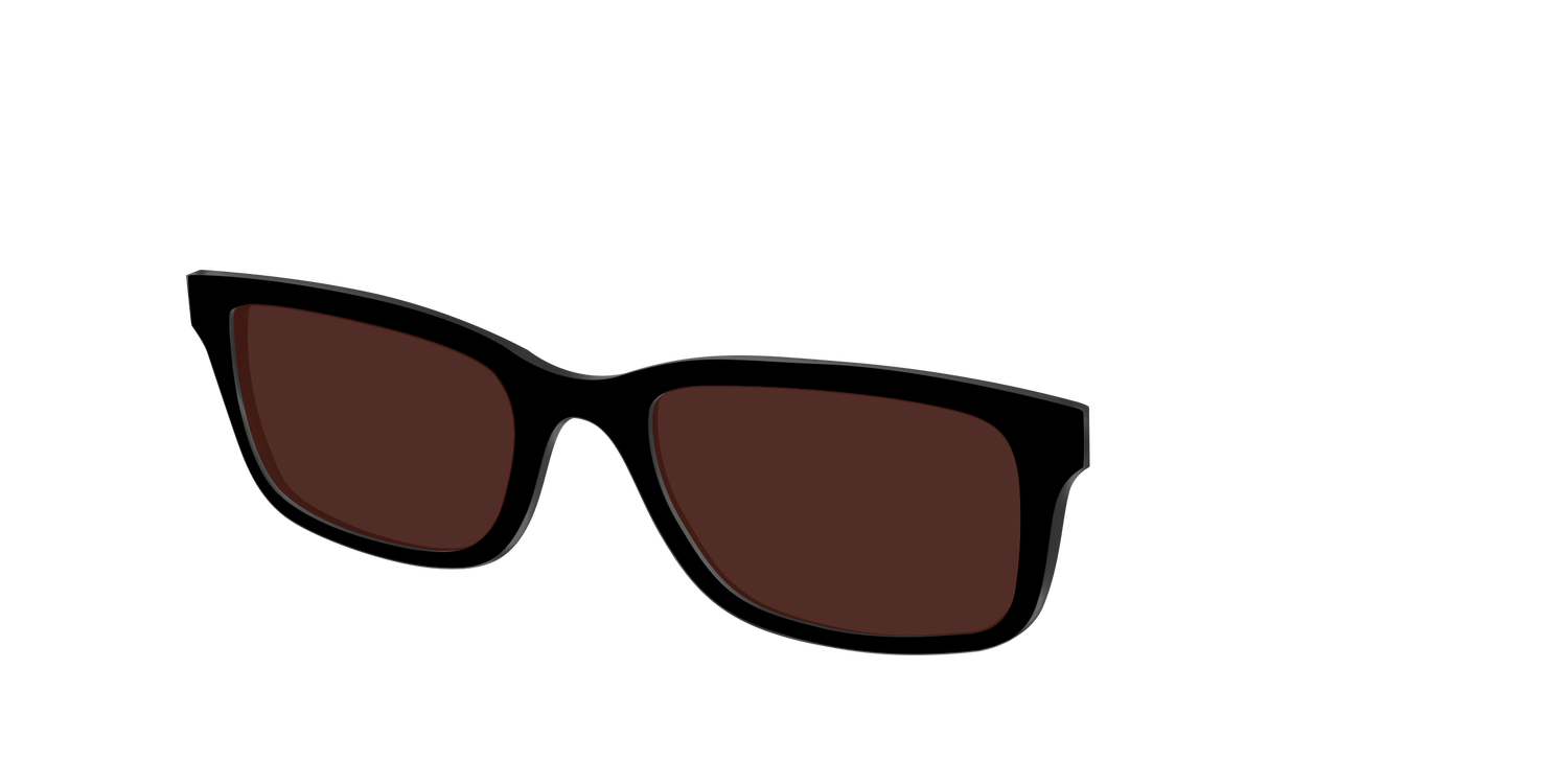 The Black with Brown Golf Lens - Angle Top Image - Pair Eyewear
