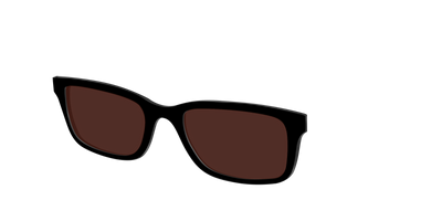 The Black with Brown Golf Lens - Angle Top Thumbnail - Pair Eyewear