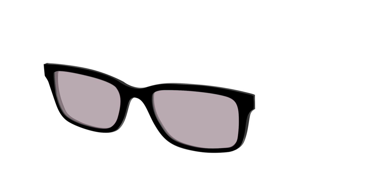 The Black with Gray Gaming Lens - Angle Top Image - Pair Eyewear