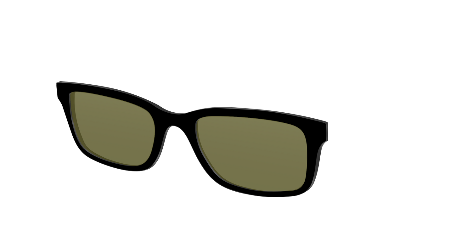 The Black with Green Racquet Sport Lens - Angle Top Image - Pair Eyewear