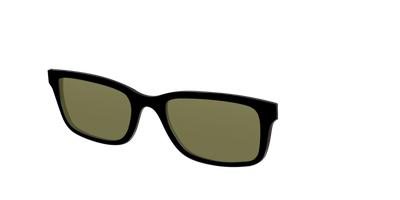 The Black with Green Racquet Sport Lens - Angle Top Thumbnail - Pair Eyewear