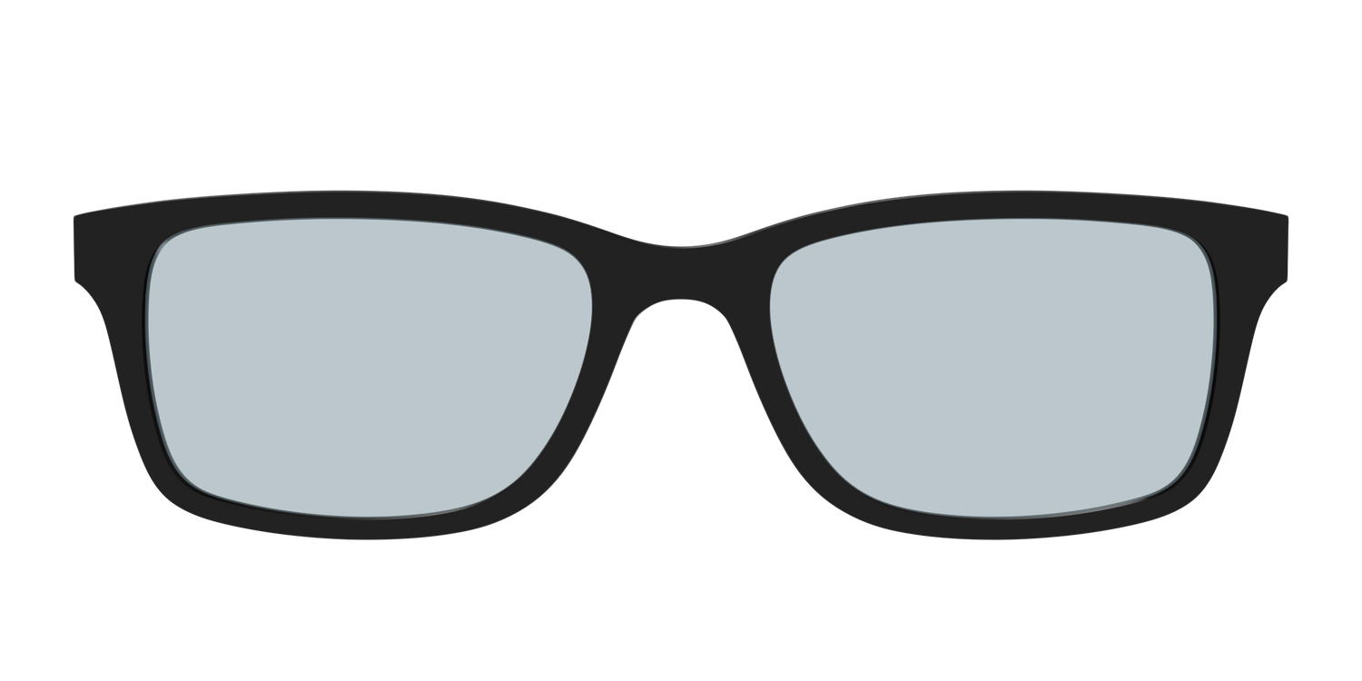 The Black With Slate Blue Lens - Front Top Image - Pair Eyewear