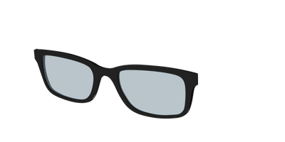 The Black With Slate Blue Lens - Angle Top Thumbnail - Pair Eyewear