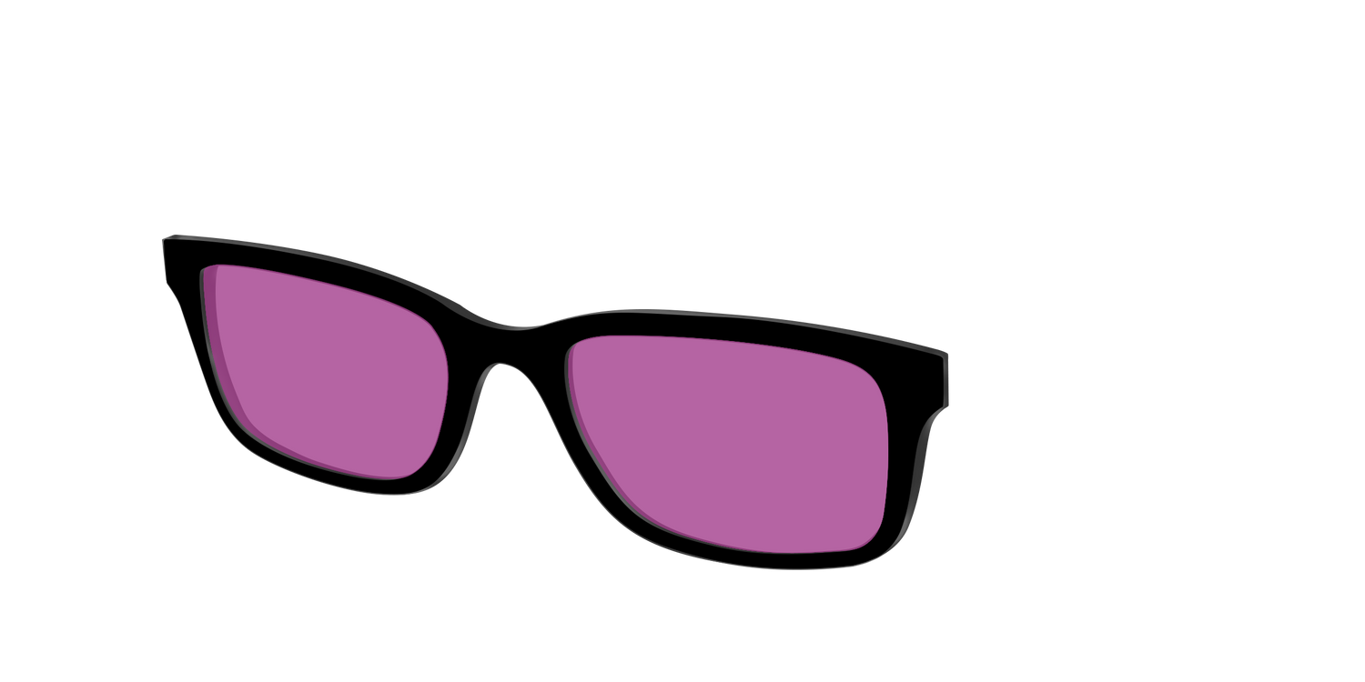 The Black with Violet Golf Lens - Angle Top Image - Pair Eyewear