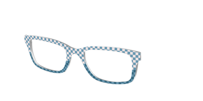 The Cerulean Check Split - Angle Top Thumbnail - Pair Eyewear
