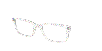 The Egg Polka Dot with Gold Foil Crystal - Angle Top Thumbnail - Pair Eyewear