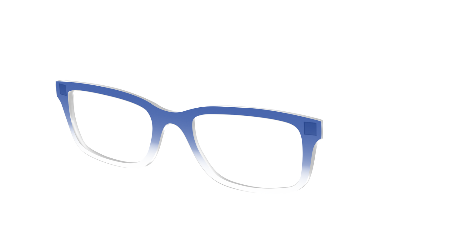 The Indigo Gradient Crystal - Angle Top Image - Pair Eyewear