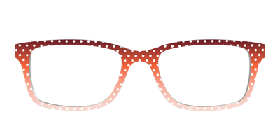 The Maroon to Blush Gradient Polka Dot - Front Top Thumbnail - Pair Eyewear