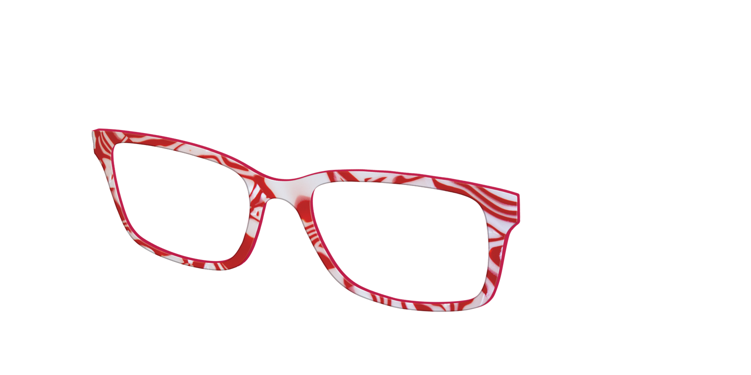 The Peppermint Swirl - Angle Top Image - Pair Eyewear