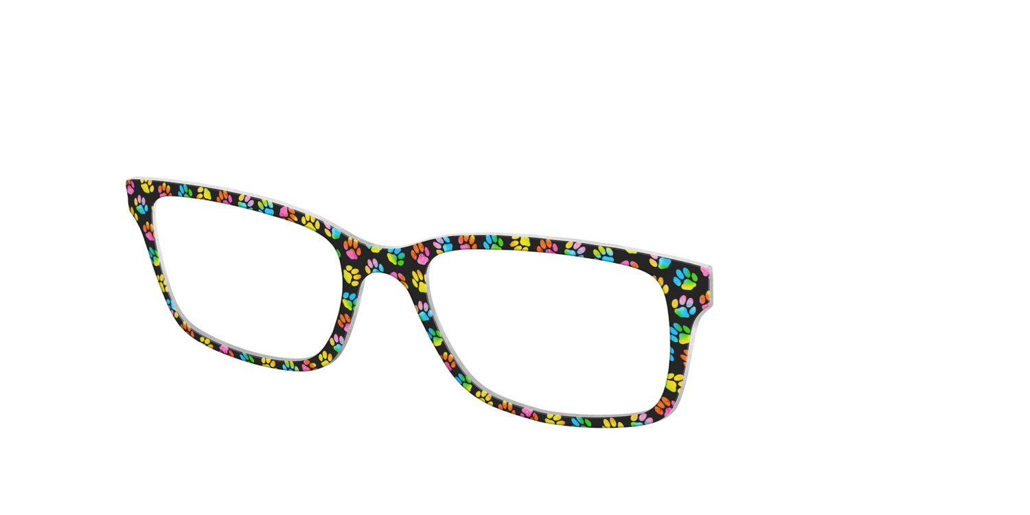 The Rainbow Paw Print - Angle Top Image - Pair Eyewear