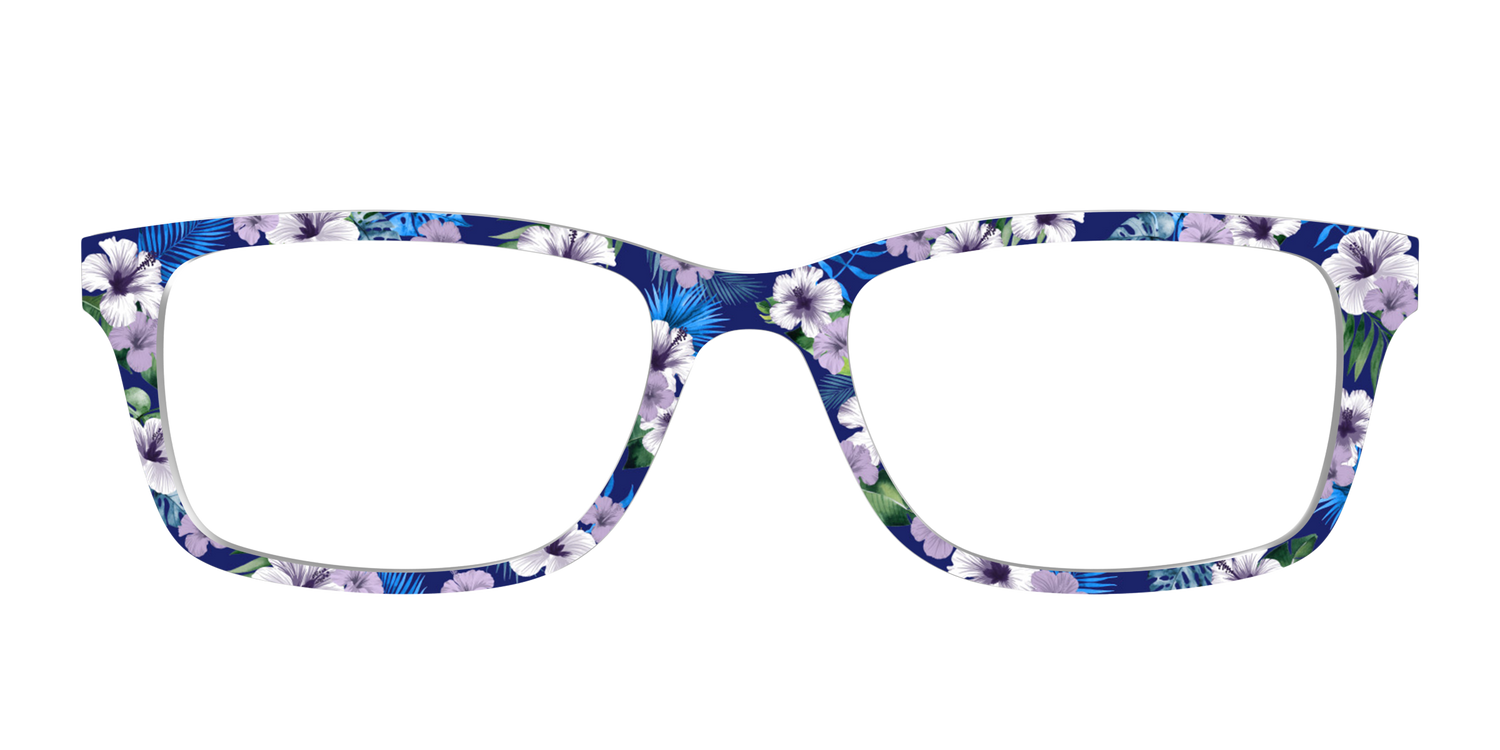 The Tropical Blue Blossoms - Front Top Image - Pair Eyewear