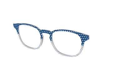 The Aegean Polka Dot Print Mix - Angle Top Thumbnail - Pair Eyewear
