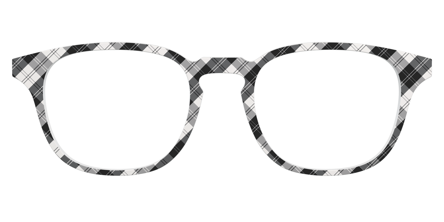 The B&W Plaid - Front Top Image - Pair Eyewear