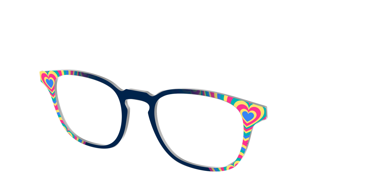 The Beaming Hearts - Angle Top Image - Pair Eyewear