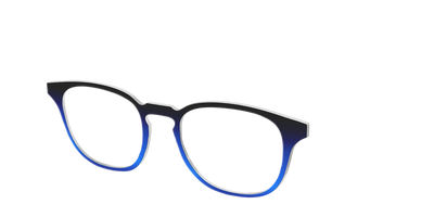 The Black to Blueberry Gradient - Angle Top Thumbnail - Pair Eyewear