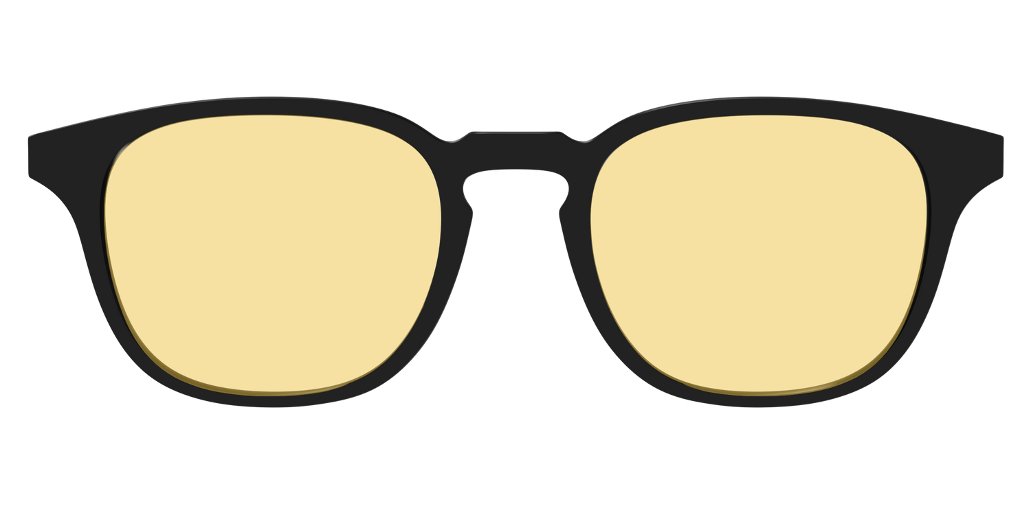 The Black With Citrine Yellow Lens - Front Top Image - Pair Eyewear