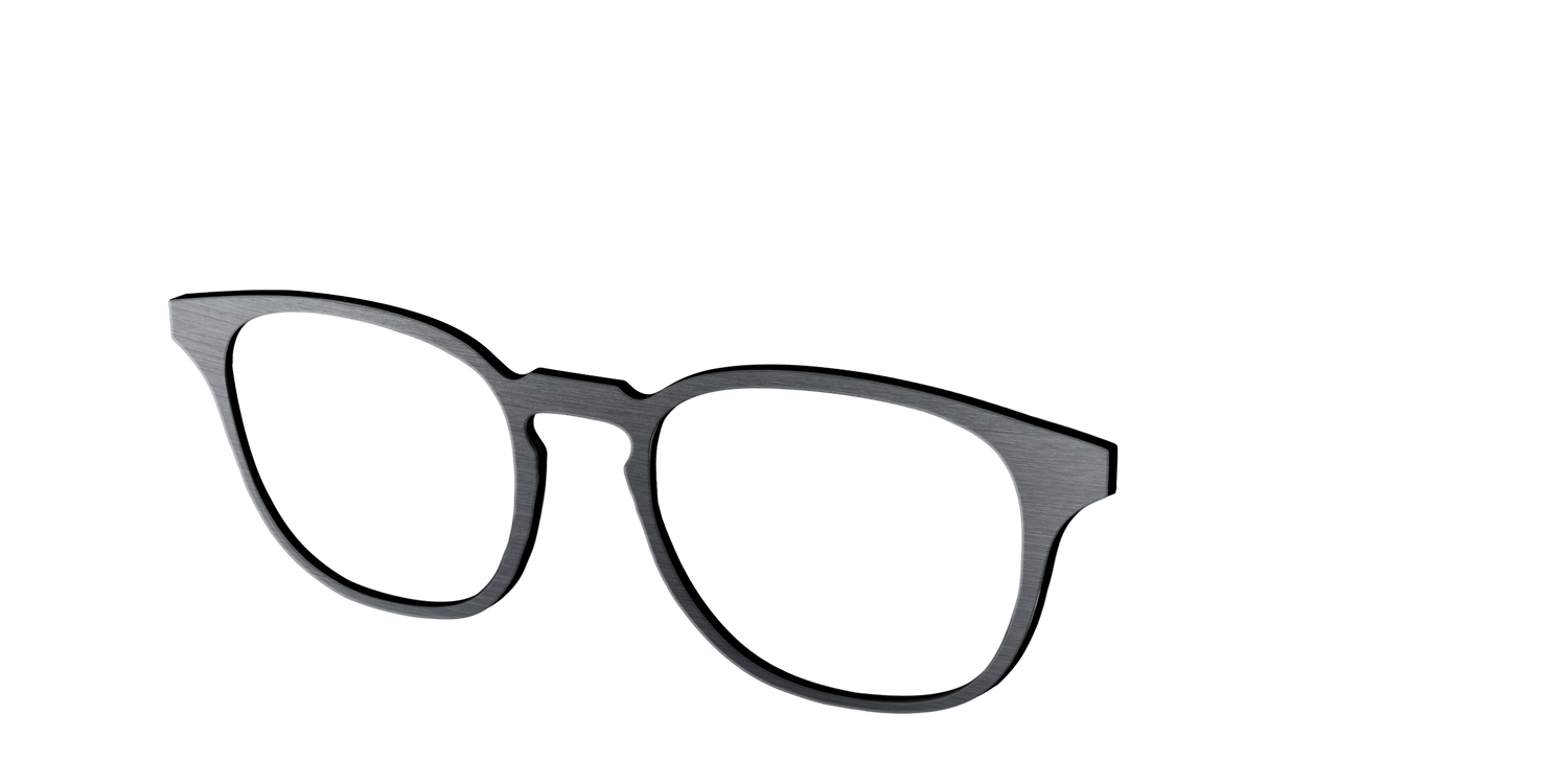 The Brushed Nickel - Angle Top Image - Pair Eyewear