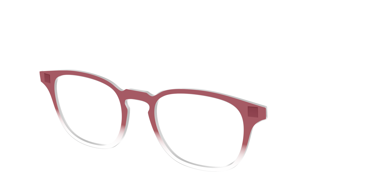 The Burgundy Gradient Crystal - Angle Top Image - Pair Eyewear