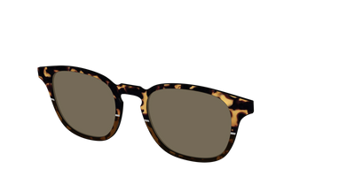 The Polarized Chic Tortoise Split Sun Top - Angle Top Thumbnail - Pair Eyewear