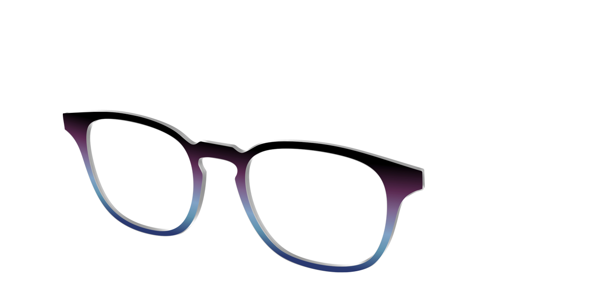The Dark Magenta to Cerulean Gradient - Angle Top Image - Pair Eyewear
