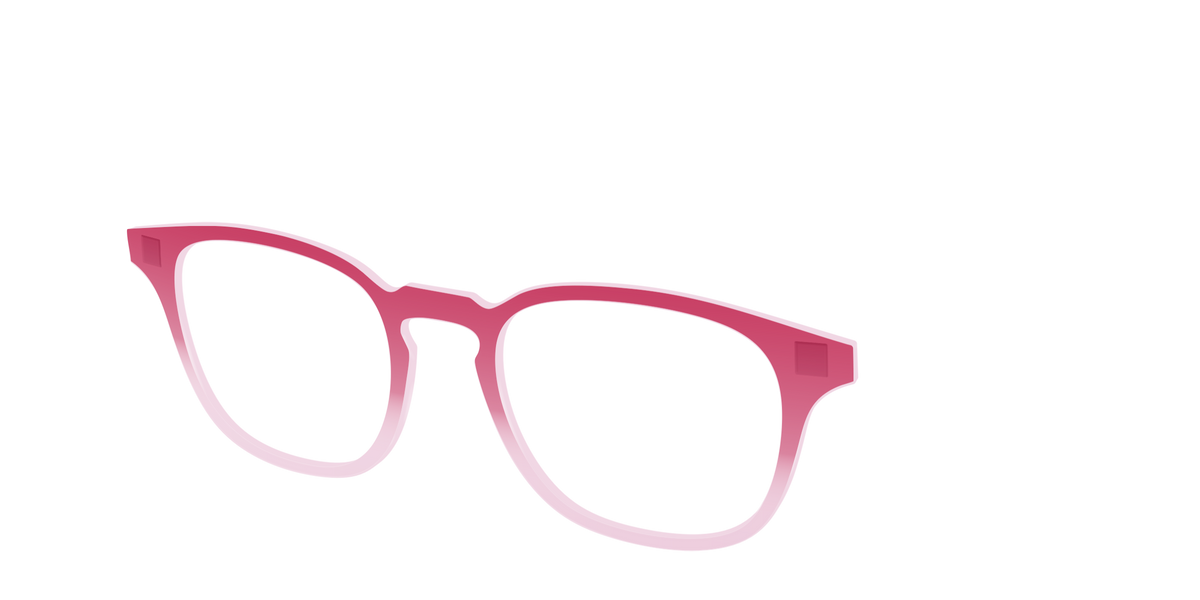 The Flamingo to Blush Gradient Crystal - Angle Top Image - Pair Eyewear