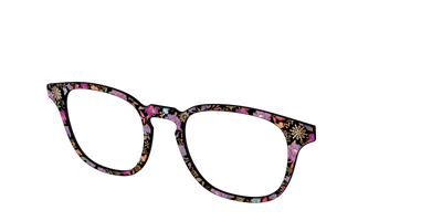 The Frosted Blossom Garden with Foil - Angle Top Thumbnail - Pair Eyewear
