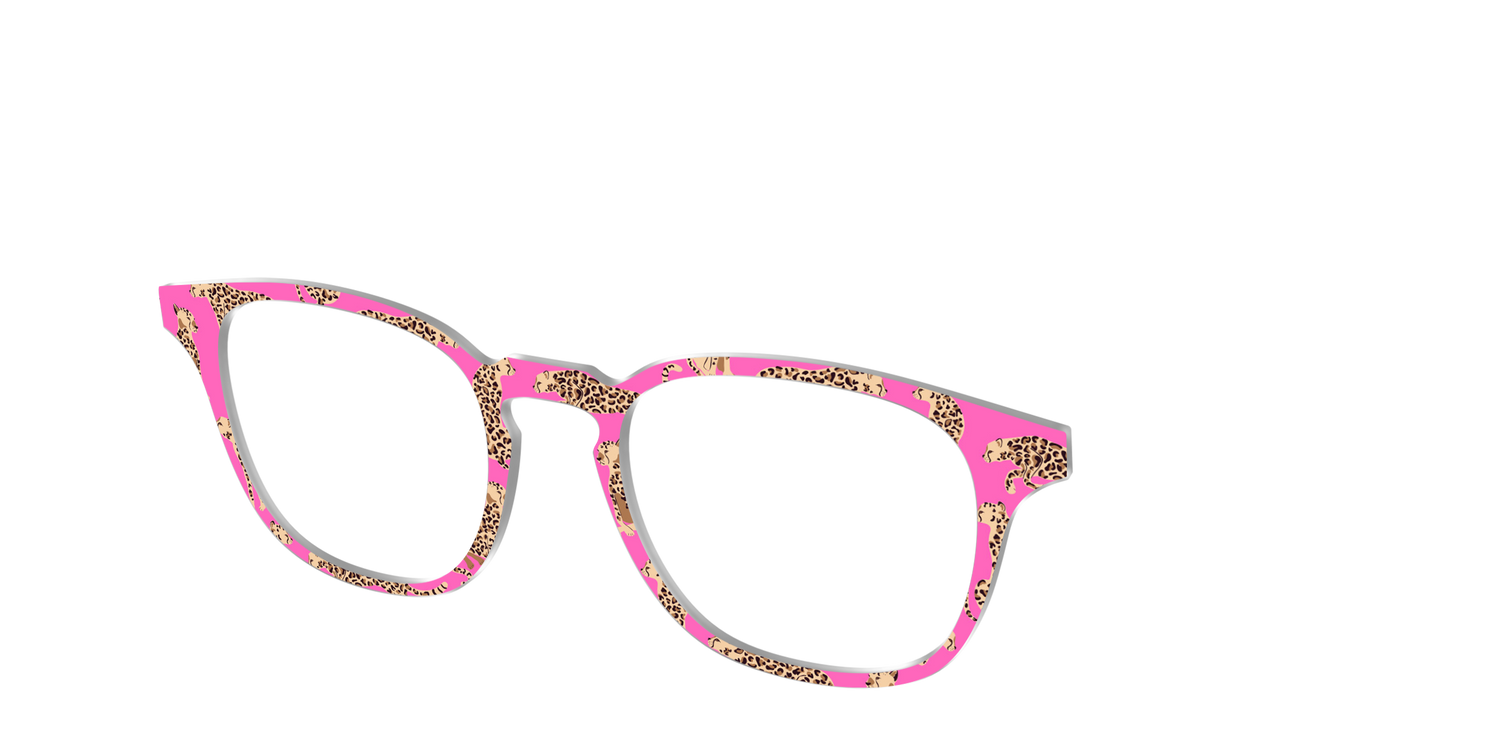 The Hot Pink Cheetahs - Angle Top Image - Pair Eyewear