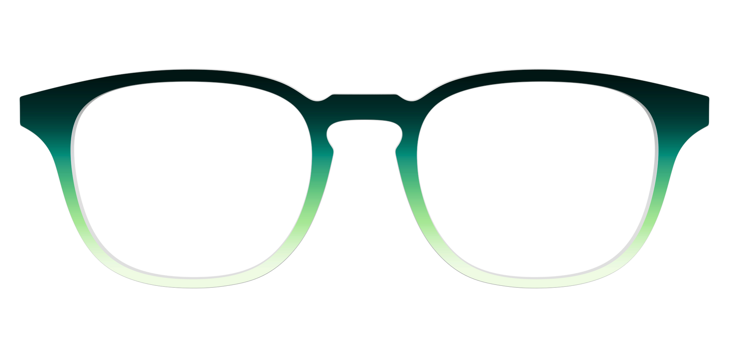 The Jade to Chartreuse Gradient - Front Top Image - Pair Eyewear