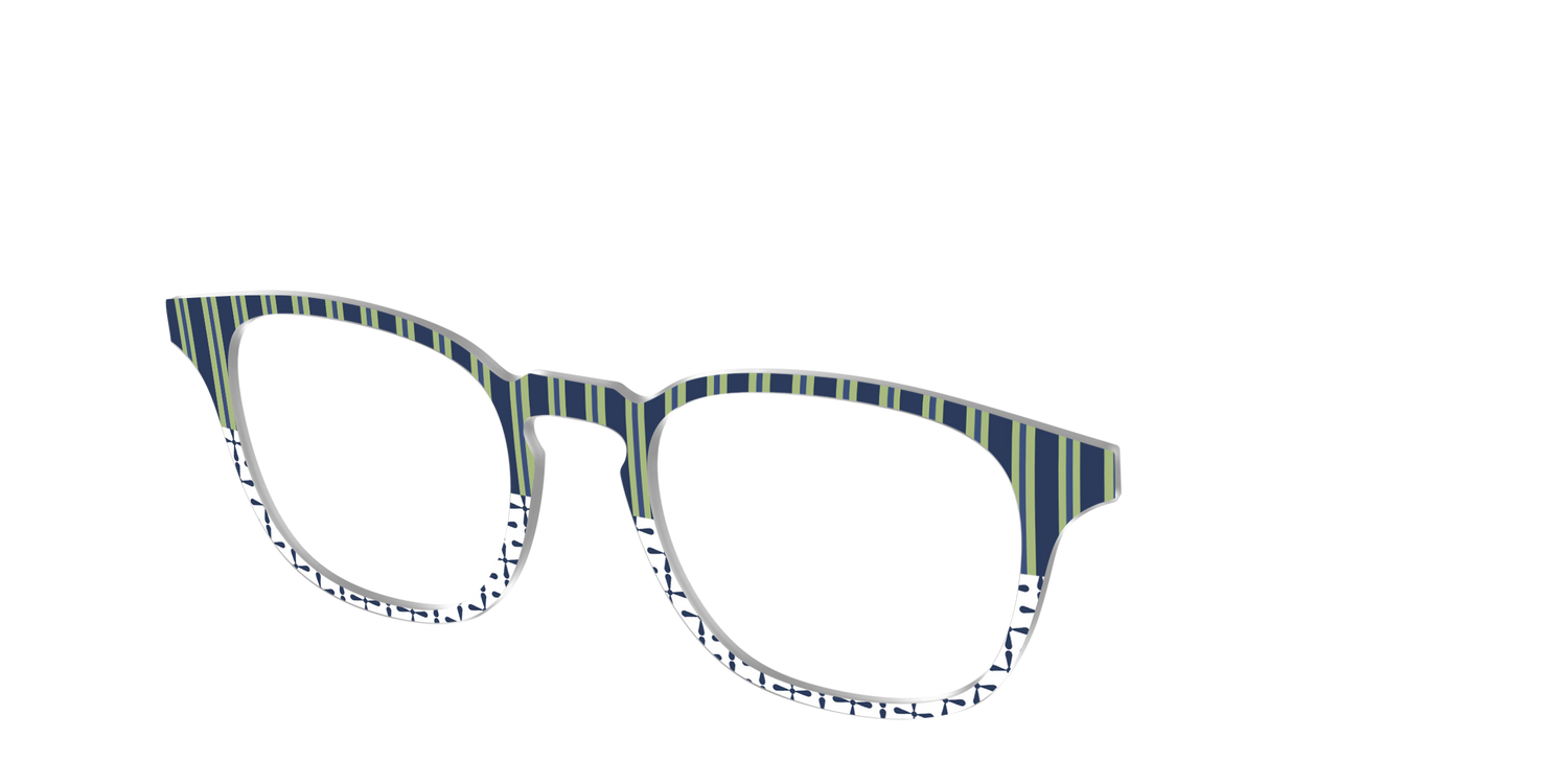 The Kayak Stripes - Angle Top Image - Pair Eyewear