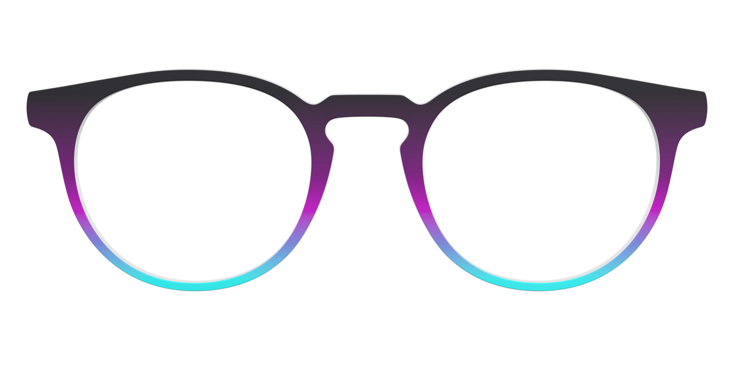 The Licorice to Seafoam Gradient - Front Top Image - Pair Eyewear