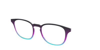 The Licorice to Seafoam Gradient - Angle Top Thumbnail - Pair Eyewear