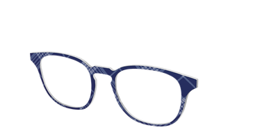 The Navy Twill Plaid - Angle Top Thumbnail - Pair Eyewear