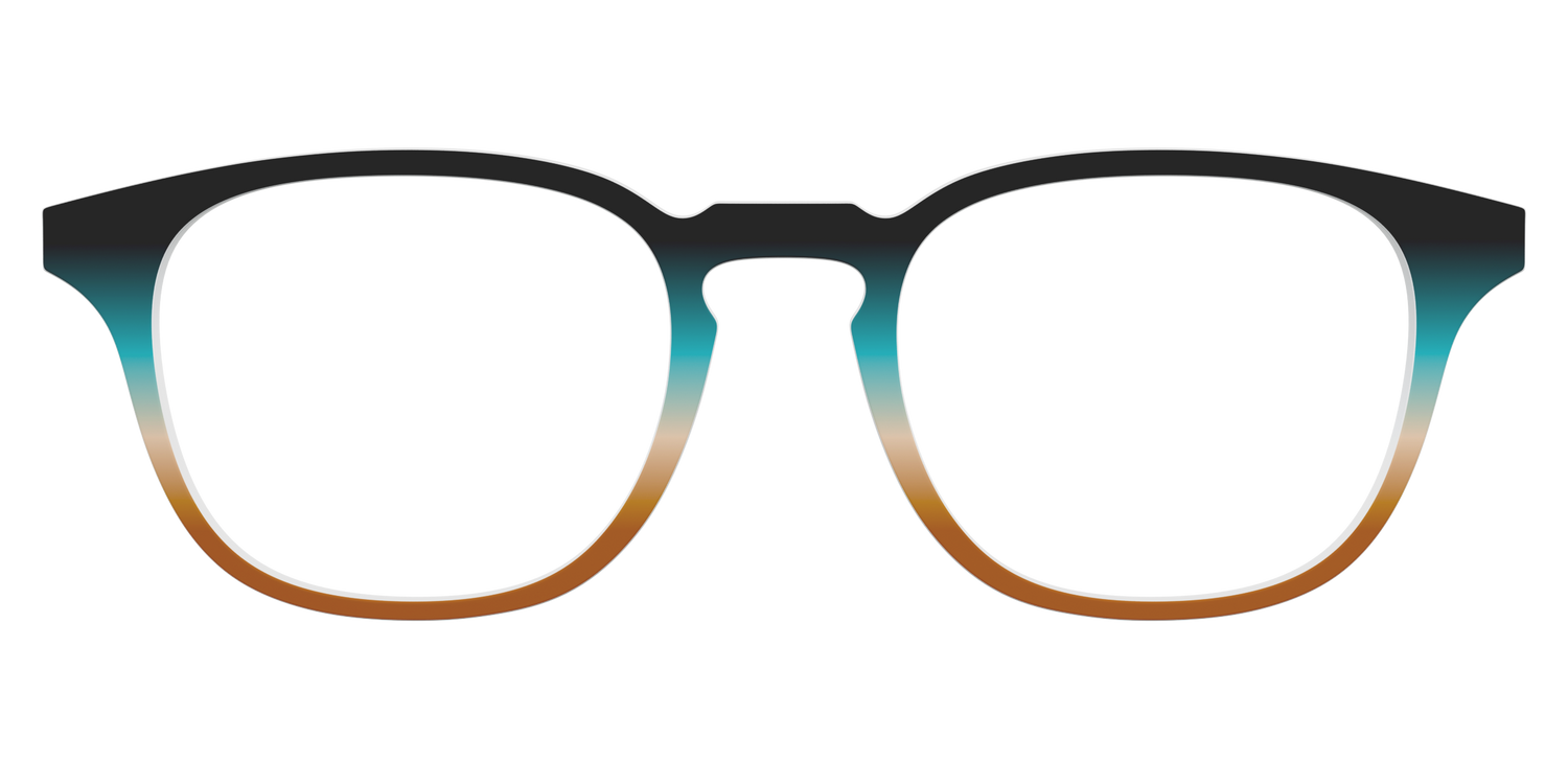 The Onyx to Rust Gradient - Front Top Image - Pair Eyewear