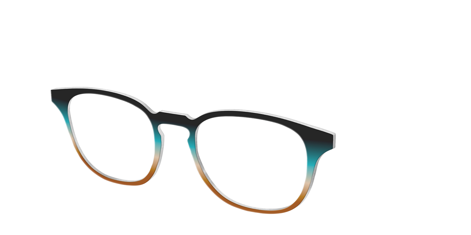 The Onyx to Rust Gradient - Angle Top Image - Pair Eyewear