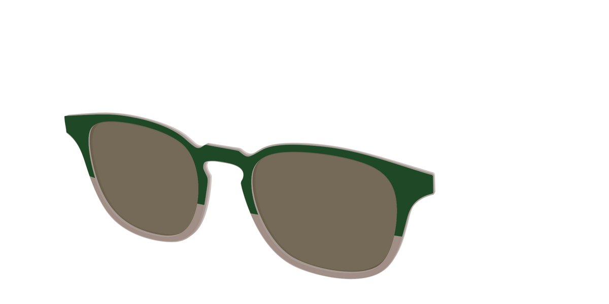 The Polarized Cedar & Sap Crystal Split Sun Top - Angle Top Image - Pair Eyewear