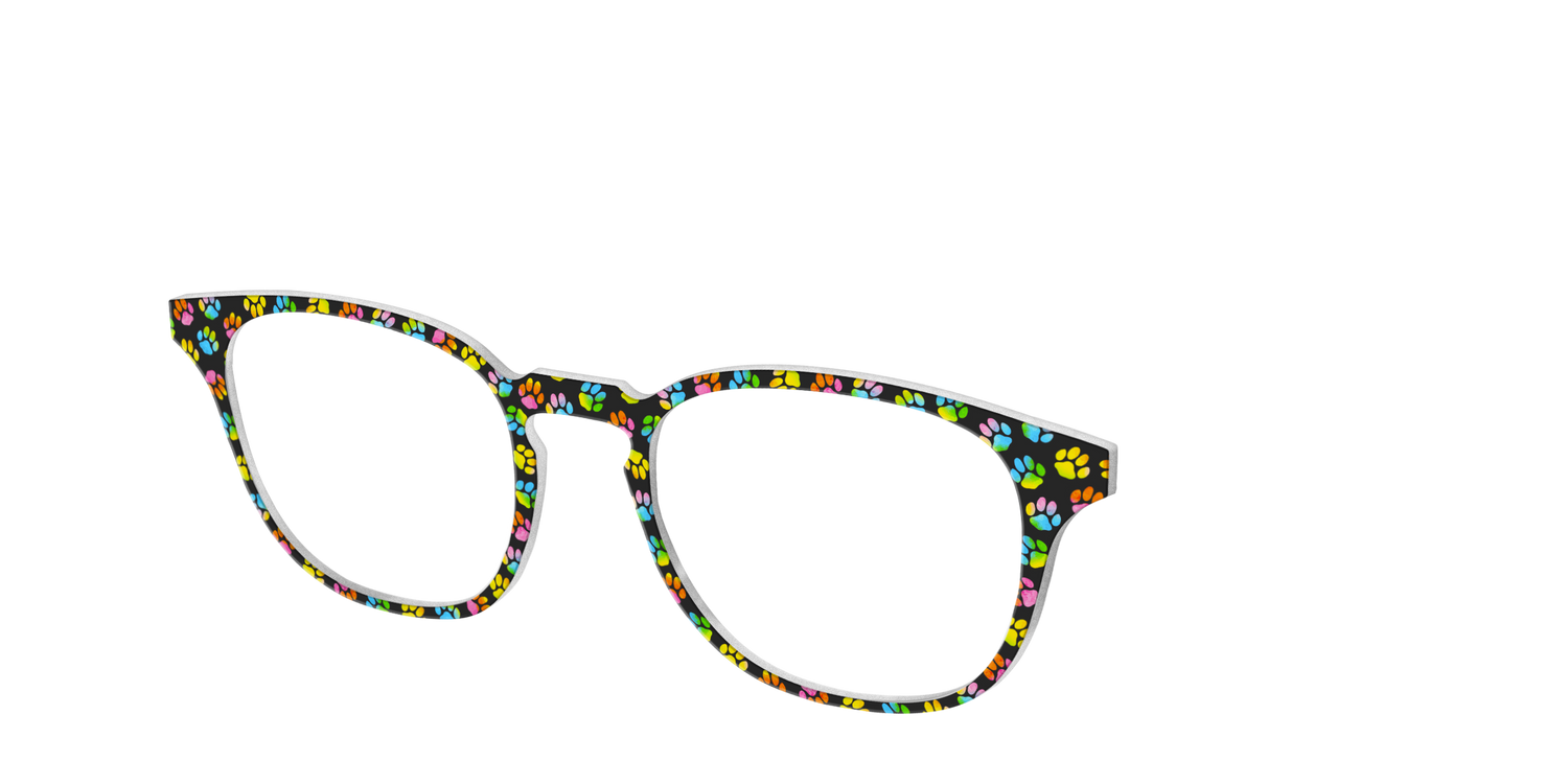 The Rainbow Paw Print - Angle Top Image - Pair Eyewear